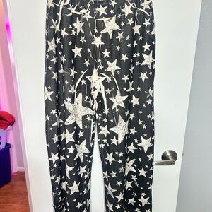 Navy Star Print Pants